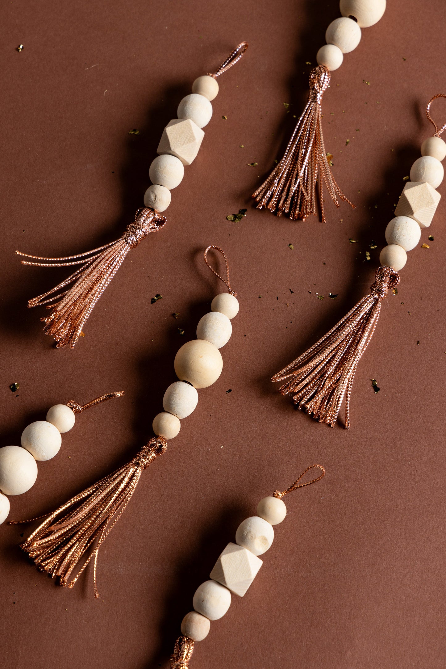 Rose Gold Ornament Set