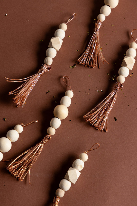 Rose Gold Ornament Set