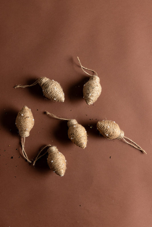 Natural Lightbulb Ornament Set